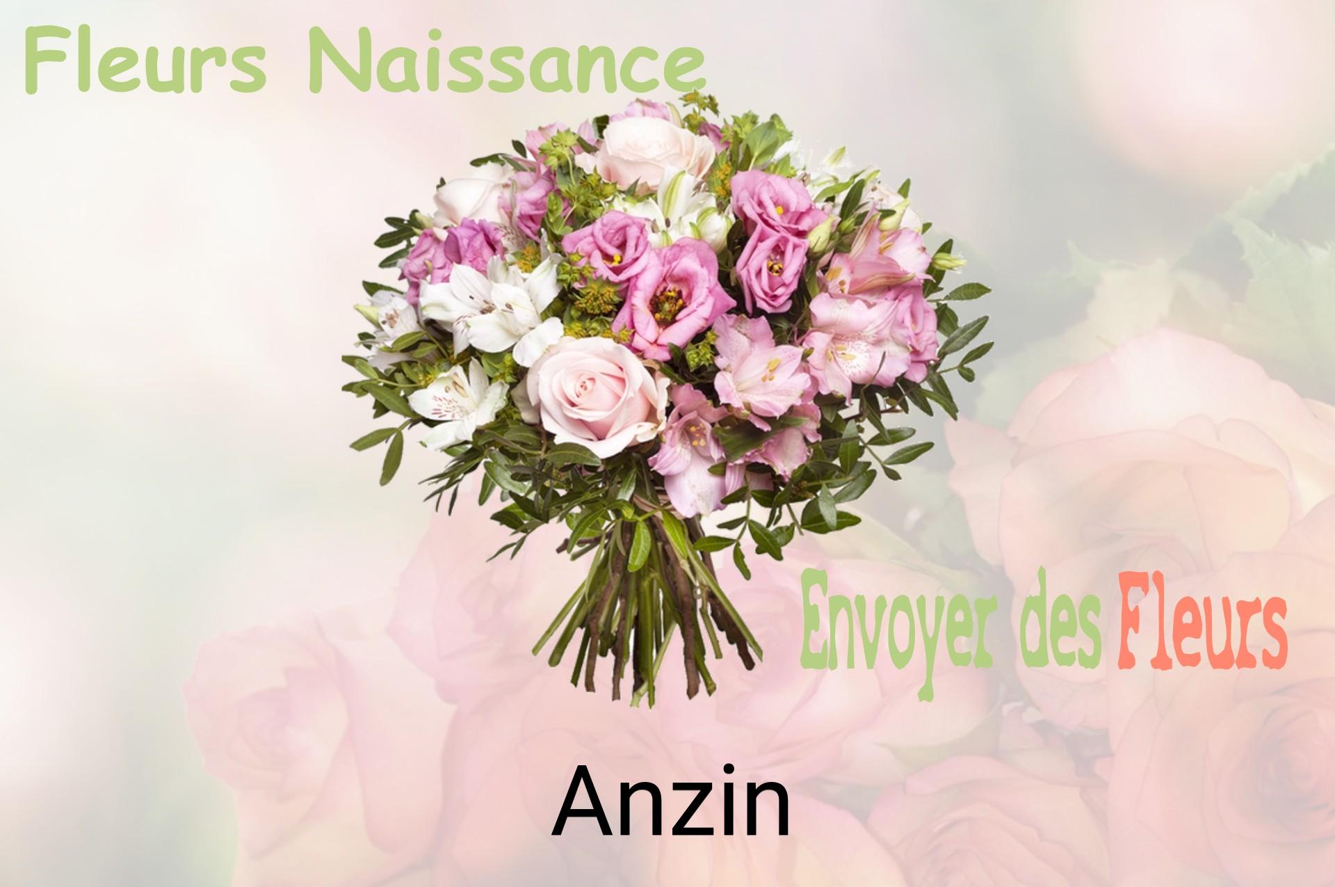 Bouquet de fleurs de naissance livré à Anzin