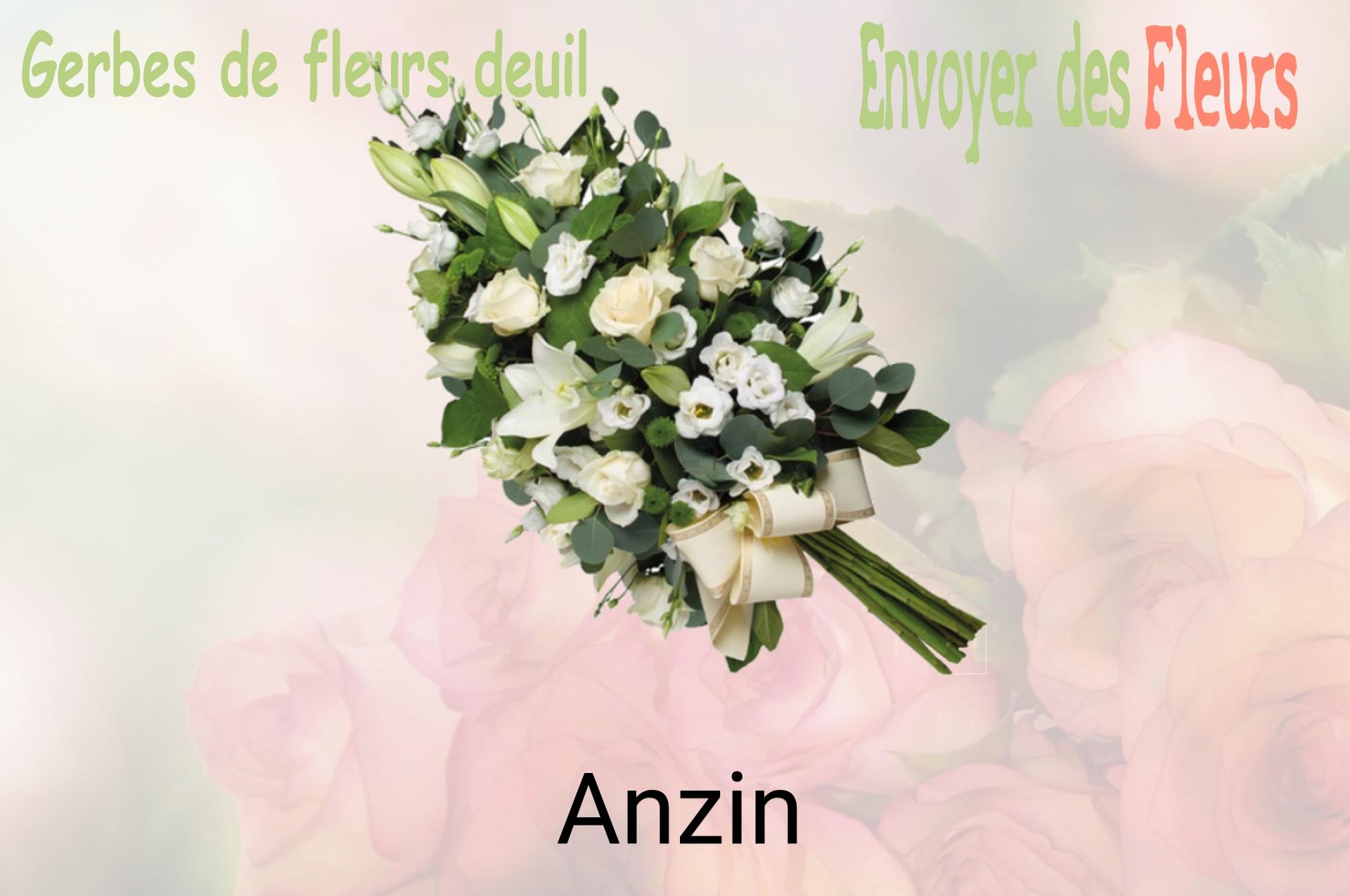Gerbe de fleurs de deuil livrée à Anzin